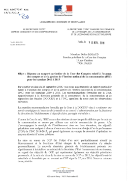 Rapport - L`Institut national de la consommation