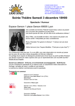 Spectacle Apéro thérapie samedi 3 décembre