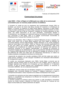 Communiqué de presse