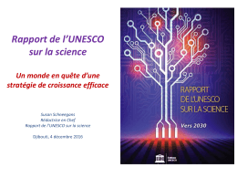 Susan Schneegans, R&eacute;dactrice en Chef du rapport