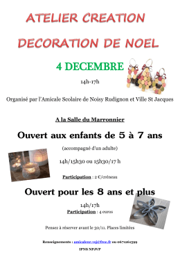 atelier d&eacute;co - Ville Saint Jacques