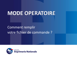 mode operatoire