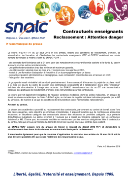 Contractuels enseignants