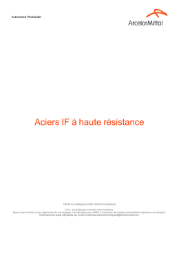 Aciers IF à haute résistance