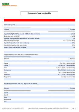 Document d`analyse simplifie