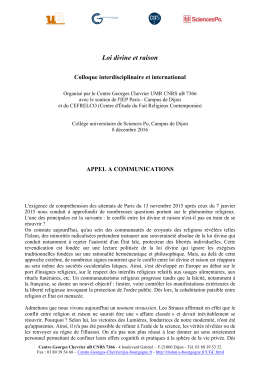 Loi divine et raison - Centre Georges Chevrier