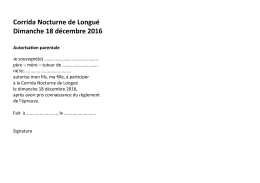 Corrida Nocturne de Longué Dimanche 18 décembre 2016