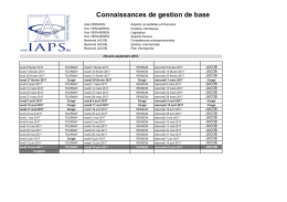 Horaire d&eacute;taill&eacute;