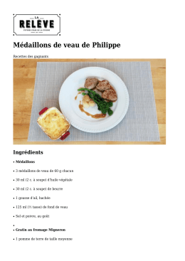 Médaillons de veau de Philippe