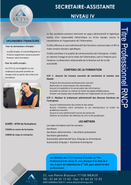 titre pro secretaire
