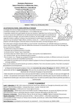 bulletin paroissial 350 du 4 au 10 dcembre 2016