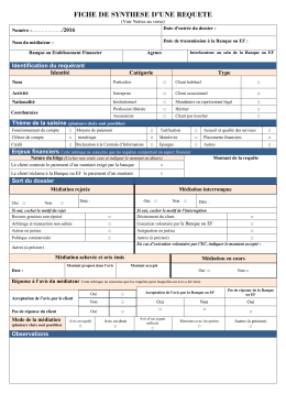 FICHE DE SYNTHESE D`UNE REQUETE