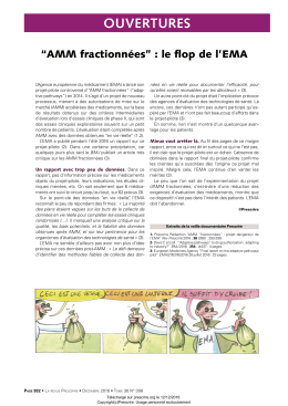 "AMM fractionnées" : le flop de l`EMA