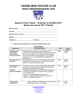 CASSELMAN SOCCER CLUB www.casselmansports.com