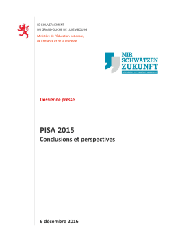 PISA 2015 - Gouvernement