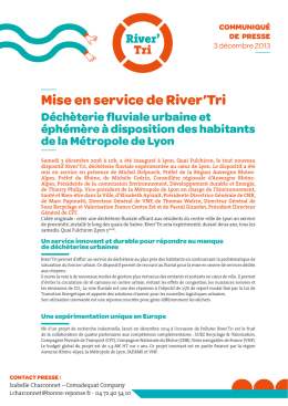 Mise en service de River`Tri