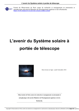 L`avenir du Système solaire à portée de télescope