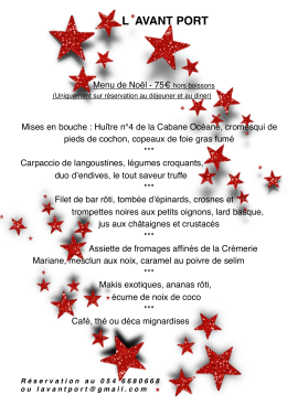MENU DE NOEL 2016