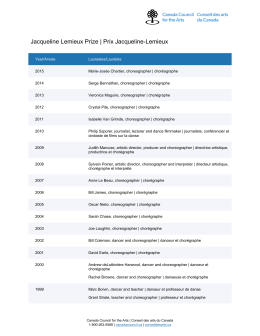 Cumulative list of winners - The Canada Council for the Arts