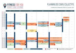 planning de cours collectifs