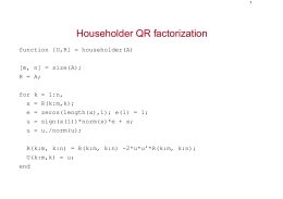 Householder QR factorization