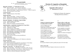 Feuille de Semaine - Paroisse Saint Augustin en Beaujolais