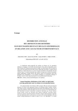 Écologie (PDF Available)