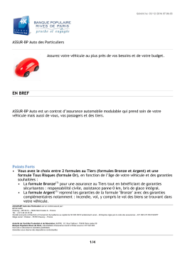 ASSUR-BP Auto des Particuliers - Banque Populaire Rives de Paris
