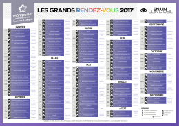 Calendrier grands RDV 2016
