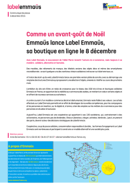 Communiqué de presse