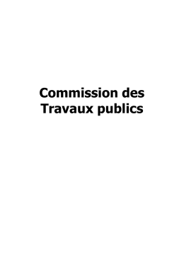 Commission des Travaux publics