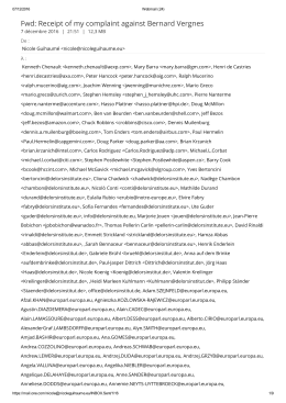 Fwd: Receipt of my complaint against Bernard