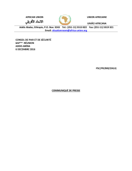 - African Union - Peace and Security Department