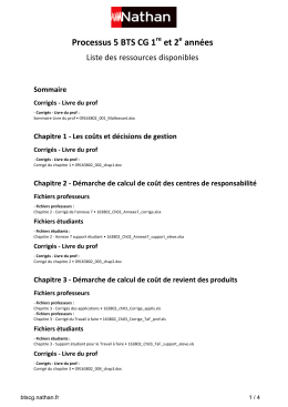 Liste des ressources disponibles pour cet ouvrage
