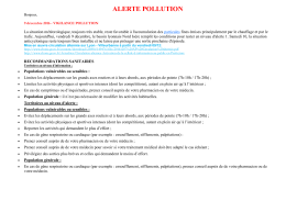 ALERTE POLLUTION