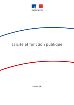 Laïcité et fonction publique