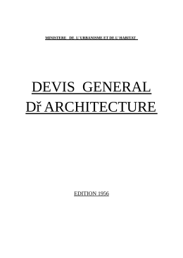 DEVIS GENERAL Dř ARCHITECTURE