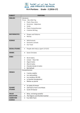 FA 4 Portions Grade - 2 (2016-17)