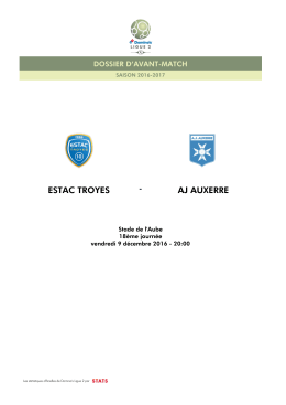 dossier d`avant-match