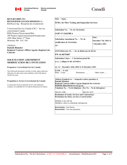 solicitation amendment modification de l`invitation