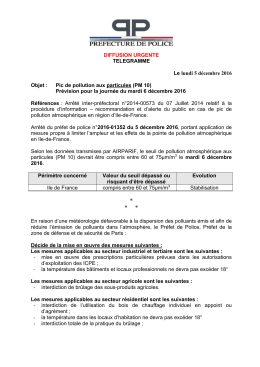 Page 1 DIFFUSION URGENTE TELEGRAMME Le lundi 5 décembre