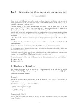 La λ-dimension des fibrés vectoriels sur une surface