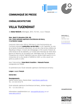 villa tugendhat - Ecole Nationale Sup&eacute;rieure d`Architecture de Nancy