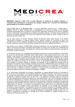 Téléchargez le communiqué de presse