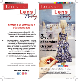 samedi 3 et dimanche 4 décembre 2016 - Louvre-Lens