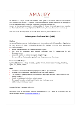 Développeur back-end PHP (H/F)