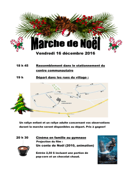 Marche de Noël 2016 - municipalité de Saint-Antoine-de