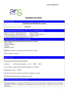2016 - DOSA - Assistante de Direction-BIEP