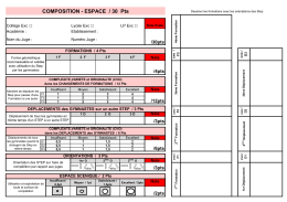 COMPOSITION - ESPACE / 30 Pts