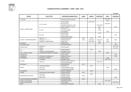 COURS/ACTIVITES et HORAIRES " UTAN " 2016